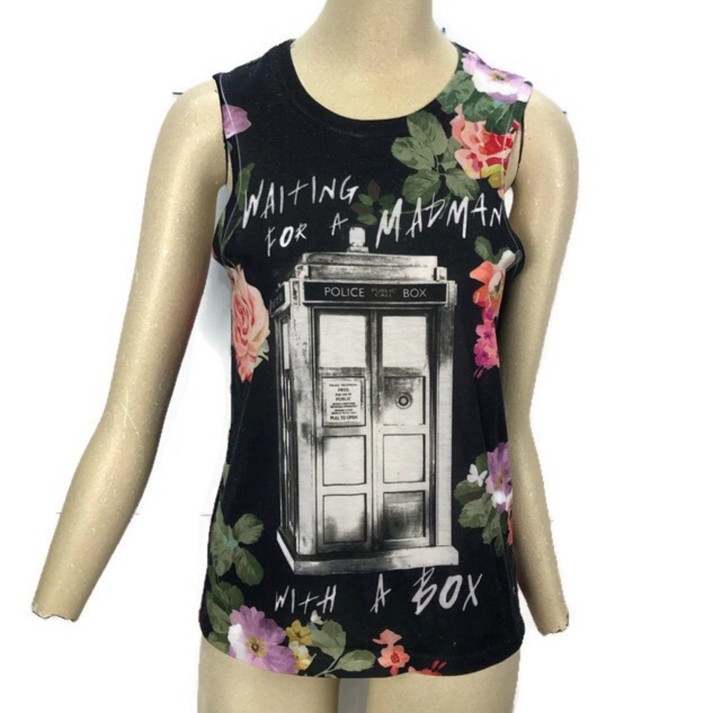 Ripple Junction Doctor Who Floral Tank Siz…